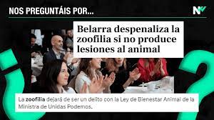 Nos preguntáis si el ministerio de Belarra "despenaliza la zoofilia"
