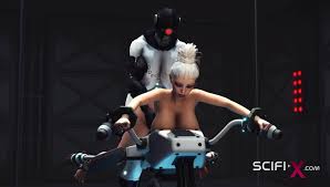 Sci-fi BONDAGE & DISCIPLINE. Insatiable young blond luvs to porks with  she-creature humanoid android