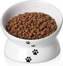 Amazon Com Y Yhy Cat Bowl Raised Cat Food Bowls Anti Vomiting Tilted Elevated Cat Bowl Ceramic Pet Food Bowl For Flat Faced C