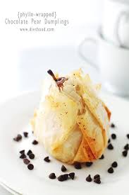 Empanada dough is less flaky than pie crust (although you can substitute frozen pie crust dough in a pinch). Phyllo Wrapped Chocolate Pear Dumplings Phyllo Fruity Desserts Phyllo Recipes