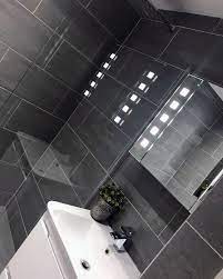 Gray slate bathroom tile 2021. 8 Best Dark Grey Tile Bathroom Ideas Small Bathroom Bathroom Design Bathrooms Remodel