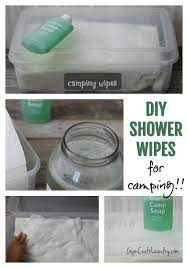 How To Make Biodegradable Wet Wipes For Camping Camping Shower Diy Camping Camping Wipes