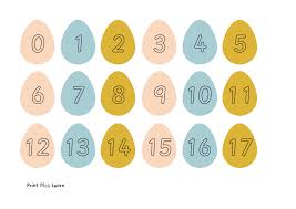 Present one flash card at a time to your child. Easter Egg Number Cards 1 50 Printable Teaching Resources Print Play Learn