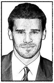 A Doodle Art Work of David Boreanaz by Dan Newburn. Doodle Art is a cross  between a sketch and a drawing.