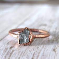 Crystal Ring Stacking Ring Quartz Crystal Ring Bohemian Ring Indie Road Crystal Rings Bohemian Rings Shark Teeth Jewelry