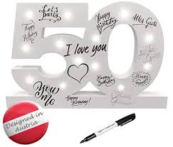 Xl Gastebuch 50 Geburtstag Deko Mit Led Beleuchtung Geschenkidee 50 Geburtstagsgeschenk Diy Geschenke Geburt Diy Geschenke Bester Freund Diy Geschenke Mann