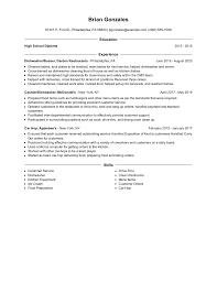 dishwasher/busser resume examples and