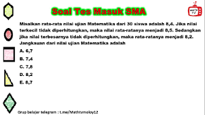 Check spelling or type a new query. Soal Tes Masuk Sma Ipa 2021 2022 3 Youtube