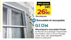 Offre Moustiquaire Enroulable Protek Geom Chez Castorama