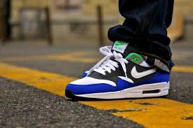 Nike Air Max 1 Essential White Dark Grey Hyper Blue Nike Air Max Nike Best Sneakers