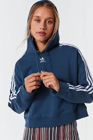 Adidas Black And White Women S Sweatshirt Adidas Originals Adicolor 3 Stripes Cropped Hoodie Sweatshirt Cropped Hoodie Hoodies Womens Clothing Stores
