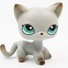 Online Shop Rare Pet Shop Lps Toys Standing Littlest Short Hair Cat Grey White 5 Pink 2291 Old Real Action Figure Anime Toys For C Lps Toys Pet Shop Lps Pets