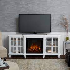 Inspired by the weathered look of an old barn, this tv stand brings a unique style element to your space, meanwhile, its option of either open or closed. Real Flame Marlowe Tv Stand For Tvs Up To 78 With Fireplace Included Reviews Wayfair