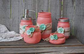 Towels & washcloths └ bathroom supplies & accessories └ bath └ home, furniture & diy all categories antiques art baby books, comics. Coral Mint Bathroom Set