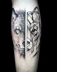 90 Geometric Wolf Tattoo Designs For Men Manly Ink Ideas Geometric Wolf Tattoo Geometric Wolf Wolf Tattoo