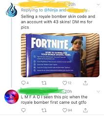 In the window that appears, enter your code and enjoy the product! Guy Spreads A Used Fortnite Scam On Twitter Quityourbullshit