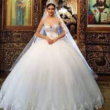 Arabic Ball Gown Wedding Dresses Princess Sheer Neck Beaded Puffy Lace Church Bridal Gown Plus Size Romantic Cinderella Wedding Dresses 2019 Princess Ball Gown Ball Gowns Wedding Princess Wedding Dresses