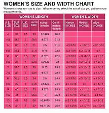 Womens Shoe Size Conversion Chart Us Uk Eu Japanese