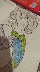 Easy Koyal Bird Drawing For Kids Mermaid Drawing Art Creative Creativity Sketch Simple Mermaid Water Waterbaby Fantasy Imagine Inspired Pinteres Mermaid Sketch Drawings Mermaid