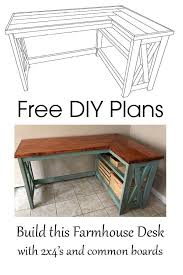 Free Plans Diy Farmhouse Desk Diy Furniture Plans Woodworking Projects Diy Desk Plans