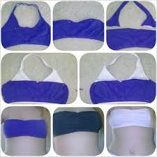 How To Make A Bandeau Out Of A Sports Bra I Used A Halter One But You Can Use A Regular One Diy Clothes Refashion Clothes Diy Clothes Refashion
