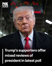 A new poll shows that nearly a year into President Donald Trump's second  term, some Republicans express less favorable views of his performance