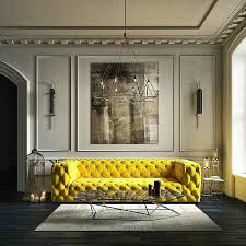 Subtle Backdrop Explosion Of Yellow House Interior House Design Interior