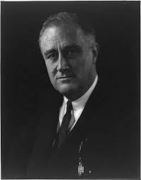 Franklin Delano Roosevelt, head-and-shoulders portrait, facing slightly  left]