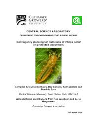 Maybe you would like to learn more about one of these? Thrips Palmi Contingency Plan For Cucumbers And Other Salad Crops