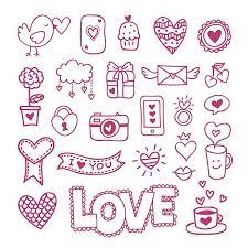 This gorgeous spread offers so many varied doodles and they all look so nice! Love Icons And Symbols Hand Drawn Doodles Wedding And Valentine S Valentine Doodle Valentines Day Drawing Valentines Day Doodles