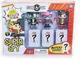 Ryan usually wears casual clothes, wearing a grey color scheme adding blues, purples, blacks and whites as his main colors of this page is used to tell visitors all about new super spy wiki. Amazon Com Ryan S World Super Spy 6 Pack Figures Mystery Toy Spy Theme Mystery Figures 6 Of 8 Possible Figures Secret Agent Kids Toy Accessories Amazon Exclusive Toys Games
