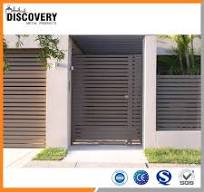 Outdoor Anti-UV Privacy WPC Door Material Driveway Composite Single Garden  Gate Affordable Easy to Install Customizable