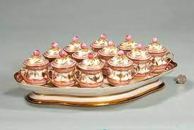 Golden coins in pot isolated on green with copy space, st patrick day concept. Old Paris Porcelain Pot De Creme Set Including Jan 20 2007 Northgate Gallery Inc In Tn Paris Porcelain Pot De Creme Porcelain