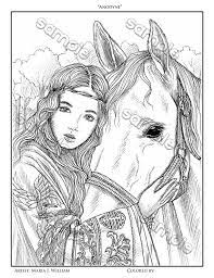 685x886 maria coloring pages and elf printable reindeer maria coloring. Fantasy Coloring Page By Maria J William Instant Pdf Etsy
