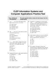 If you are unsure whether your college or university will accept clep scores in lieu of coursework, you should consult. Clep Information Systems And Computer Applications Clep Information Systems And Computer Applications Pdf Pdf4pro