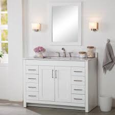 Home Decorators Collection Westcourt 48 In W X 21 In D X 34 In H Bath Vanity Cabinet Only In White Wt48 Wh The Home Depot In 2020 White Vanity Bathroom Bathroom