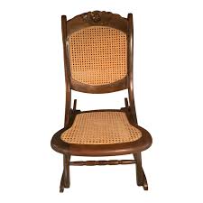 Maybe you would like to learn more about one of these? Vintage Folding Wooden Rocking Chair With Cane Seat And Back Chairish