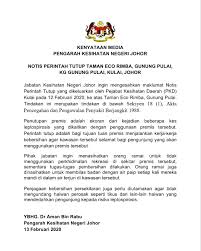 Jk kerja jemputan, sambutan & protokol jk kerja perasmian (termasuk stage & floor manager) jk kerja persiapan tempat jk kerja promosi, publisiti, dokumentasi & media jk kerja forum. Kenyataan Media Pengarah Jabatan Kesihatan Negeri Johor Facebook