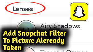 Secondly, you can tap the little icon just right of the 'x' button when you're viewing filters. How To Add Snapchat Filters To Picture Already Taken Youtube