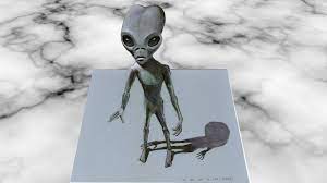 See more ideas about drawings, alien drawings, alien. 3d Alien How To Draw Alien Trick Art On Paper Vamos Youtube