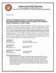 Paid extra this year to park out rv closer to the beach.if you don't mind other trailers being so close to you from all directions, not a bad place; Notice To Cameron County Rv Guests Regarding 2021 2022 Winter Reservations For Isla Blanca Andy Bowie Adolph Thomae Jr County Park Cameron County
