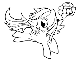 Printable coloring pages for kids. Rainbow Dash Coloring Page Coloringcrew Com