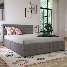 Upholstered storage platform bed with side drawers for frigidaire. Cosmoliving By Cosmopolitan Elizabeth Tufted Upholstered Low Profile Storage Platform Bed Reviews Wayfair
