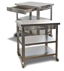 4 omnidirectional wheels provide easy movement for when you'e working in the kitchen, 2 with wheels for safety stay in place. Stainless Steel Kitchen Carts For Indoors Or Outdoors Danver