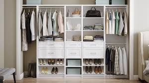 It had the traditional single shelf and rod. Closet Storage And Shelving Ideas The Home Depot Canada