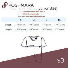Junior Size Chart Chart Size Chart Measurement Chart