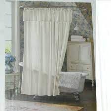 I like to sew many layers of lace to add the french cottage style. Simply Shabby Chic Lace Dobby White Shower Curtain Target