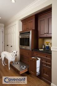 Covenant Kitchens Baths Westbrook Ct Dog Food Station Dog Kitchen Pet Feeding Station