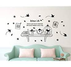 Amazon Brand Solimo Wall Sticker For Living Room Wall Shelf Ideal Size On Wall Wall Stickers Living Room Wall Shelves Living Room Wall Stickers Bedroom