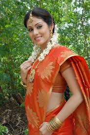 Beauty Galore HD : Sadha Gorgeous And Hot In Orange Saree